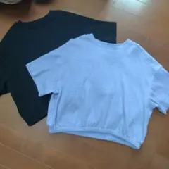 GU 半袖Tシャツ 2枚セット 裾ゴム仕様　150のサムネイル