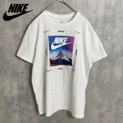 NIKE ナイキ Tシャツ 白 ビッグプリント スウッシュ 古着 半袖 L