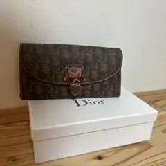 値下げDior ブラウン キャンバス 長財布のサムネイル