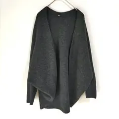 〈ユニクロ〉カーディガン　モモンガ袖　ダークグレー　М