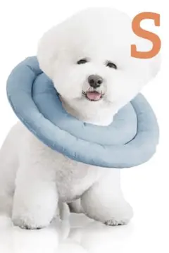 エリザベスカラー 犬 猫 引っ掻き防止 ブルー S ソフト 調整可能 柔らかい