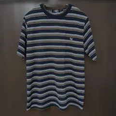 MICHIKO LONDON マルチボーダー 半袖Tシャツ ネイビー Lのサムネイル