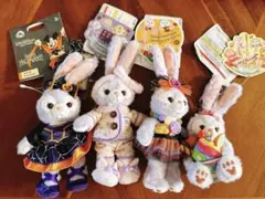 ダッフィーアンドフレンズ　ステラルー　ぬいぐるみバッジ　キーホルダー　4種セット