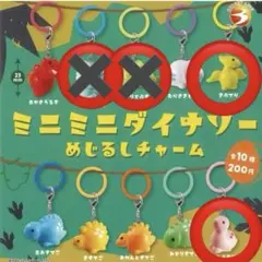 ミニミニダイナソーめじるしチャーム　きぷてら　ぴんく