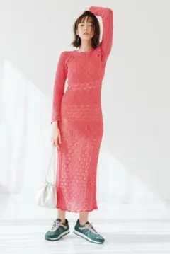 k*※様 AMERIワンピース 透かし編み ピンク