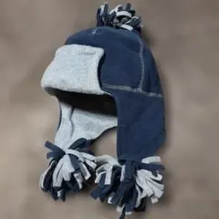 GAP　フリースポンポン付き帽子 ネイビー&グレー　　新品未使用タグ付き