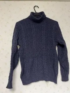 バックナンバー　Ｌ　ハイネックセーター　青