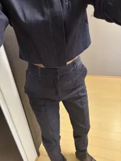 ZARA ダークデニム セットアップ　ショート丈　インディゴ