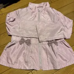 【取り外しフード付】KUMIKYOKU 水玉模様ジャケット 120cm