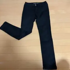 しまむら　ブラックパンツ　ウエスト61cm 細身　スキー