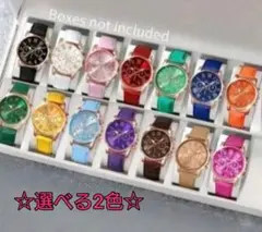 【新品】稼働品Geneva レディース 腕時計 クォーツ ローマ数字 選べる2色