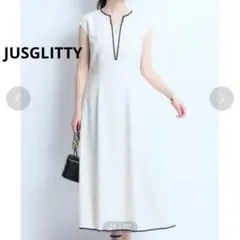 ジャスグリッティー　ディープVネックナローワンピース