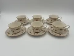 ノリタケ　ティーカップ ソーサー 5客セット 花柄