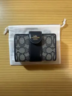 COACH 二つ折り財布 ブラック/グレーのサムネイル