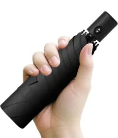 晴雨兼用 軽量 UVカット率 100% 折りたたみ傘 ブラック