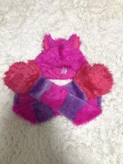 ディズニー　チェシャ猫　マフラーファンキャップ