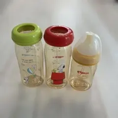 Pigeon 哺乳瓶 3本セット スヌーピー