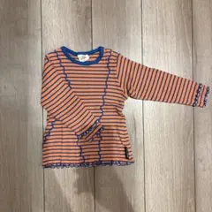 MY LITTLE WONDER ボーダーTシャツ　オレンジ　95サイズ