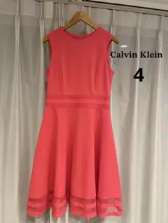 美品 カルバンクライン ピンクドレス　ワンピース4(M)