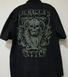 スカル 00s y2k archive print 半袖 シャツ 平成 パンクのサムネイル