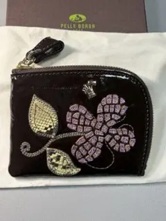 PELLE BORSA ペレボルサ フィオーレ エナメル ミニ財布のサムネイル