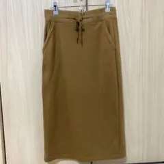 ユニクロ　ボアスウェットスカート　Sサイズ　キャメル　ブラウン