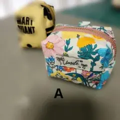 花柄ジッパーポーチA!B!