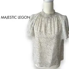 【極美品】マジェステックレゴン　小花柄ブラウス　フレアスリーブ　Mのサムネイル