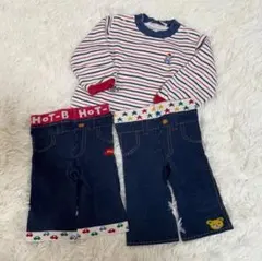 A166◾︎ファミリア ミキハウス ベビー服 子供服 80cm 3点 長袖 ズボン