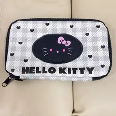 サンリオ ハローキティ チェック ハート柄 マルチティッシュポーチ