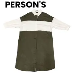 PERSON'S✴︎ ラガーワンピース　カーキー　レディース　LL