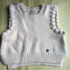 petit main ホワイト ベビーベスト 80cm　新品未使用