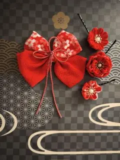 r7 華やかなリボンの髪飾りセット