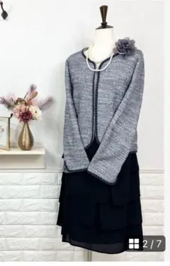 【3Lサイズ相当】フォーマルセット　ママスーツ　大きいサイズ　組曲　卒業式　上品