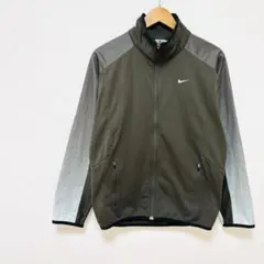 【NIKEナイキ】裏ボアジップアップジャケット　S　カーキ系　グラデーション袖