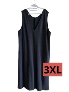 UNIQLO ブラッシュドジャージージャンパースカート 3XL ブラックのサムネイル