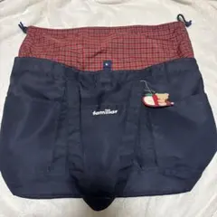 familiar マザーズバッグ 赤チェック