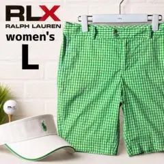 RLX ラルフローレン ゴルフショートパンツ L ギンガムチェック 緑 白のサムネイル