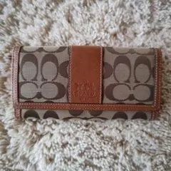 Coach 二つ折り財布 ブラウン/ベージュ