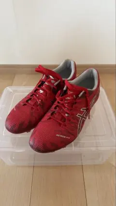 ASICS サッカースパイクアクロス2レッド 固定スタッド ASICS サッカースパイクアクロス2レッド 固定スタッド - メルカリ