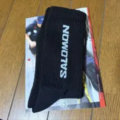 살로몬 에브리데이 크루 살로몬 로고 양말 1켤레 블랙