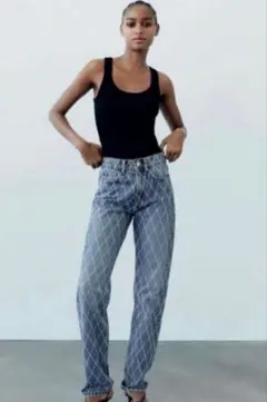 zara ストーン　デニム