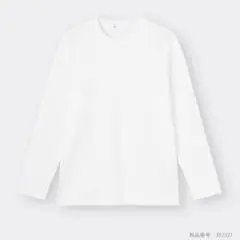 GU ソフトコットンクルーネックT ホワイト XL