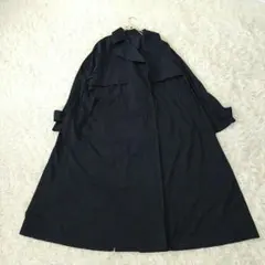 LAUTREAMONT ロートレアモンフレアロングトレンチスプリングコート38紺