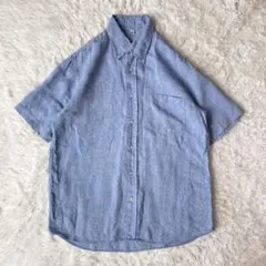UNITED ARROWS UBC リネン シャンブレー レギュラーカラーシャツ
