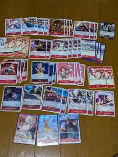 ワンピースカード　新たなる皇帝　赤髪海賊団セット　シャンクスリーダーパラレル他