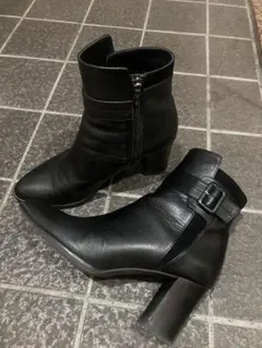 DIANA バックル付きショートブーツ 24.0cm 黒