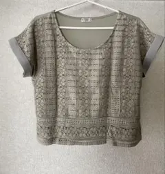 ♦︎axes femme ♦︎レース切り替えカットソー 半袖Mのサムネイル