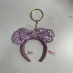 ミニー カチューシャキーホルダー パープル