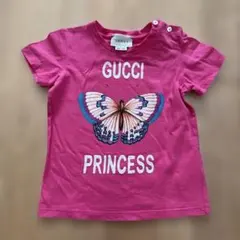 GUCCI バタフライ プリント Tシャツ ピンク　18-24Mのサムネイル